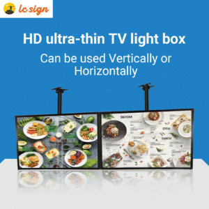 Indoor Use Only - Top-hanging Menu Board Display Spliced Available Advertising Light Box Sign for Shops